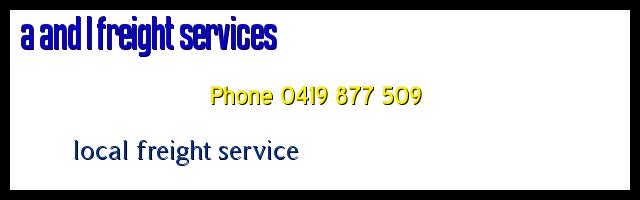 A and l Freight Services